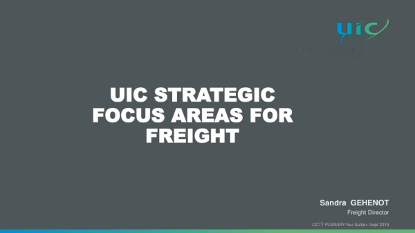 UIC strategic focus areas for freight