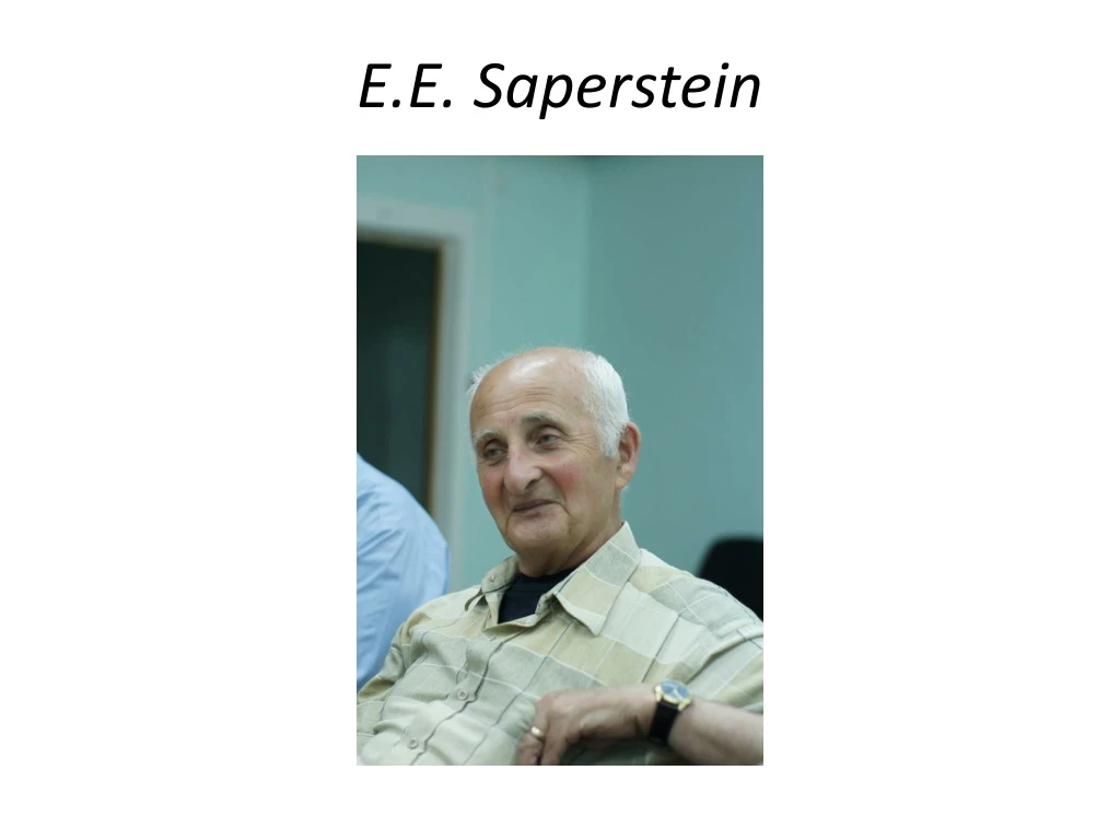 e e saperstein