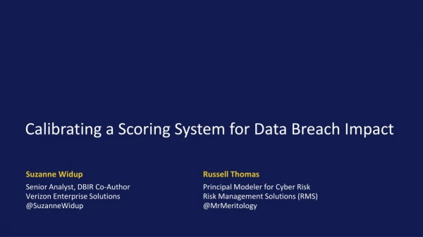 Calibrating a Scoring System for Data Breach Impact