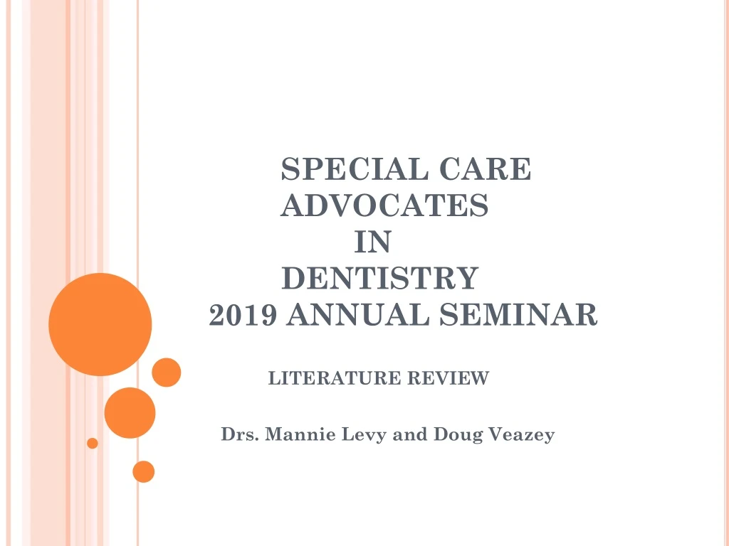 special care advocates in dentistry 2019 annual seminar