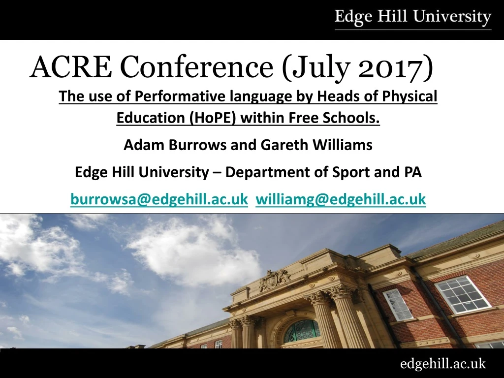 acre conference july 2017