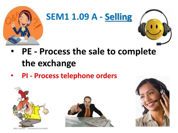 SEM1 1.09 A - Selling