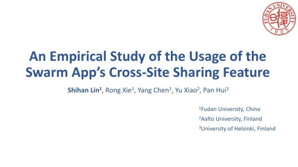 An Empirical Study of the Usage of the Swarm App’s Cross-Site Sharing Feature