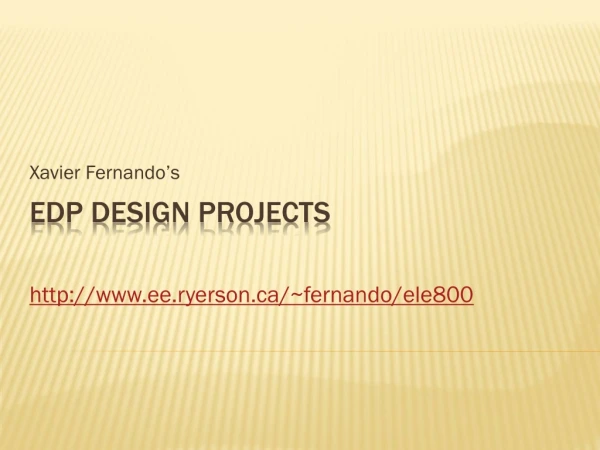 EDP Design Projects