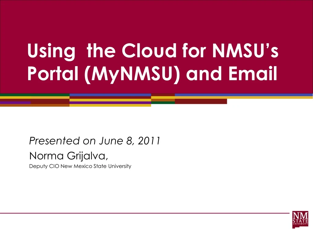 using the cloud for nmsu s portal mynmsu and email