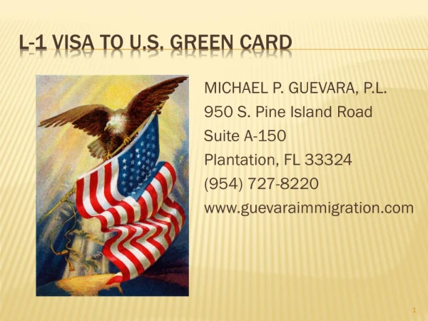 L-1 VISA TO U.S. GREEN CARD