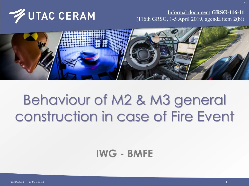 behaviour of m2 m3 general construction in case of fire event