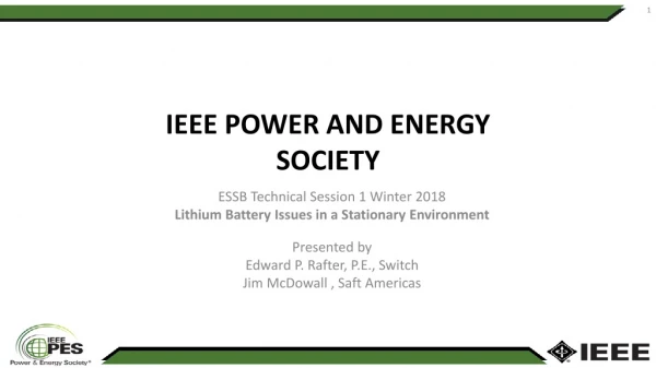 IEEE POWER AND ENERGY SOCIETY