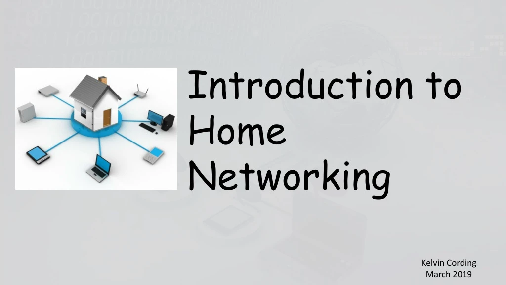 introduction to home networking