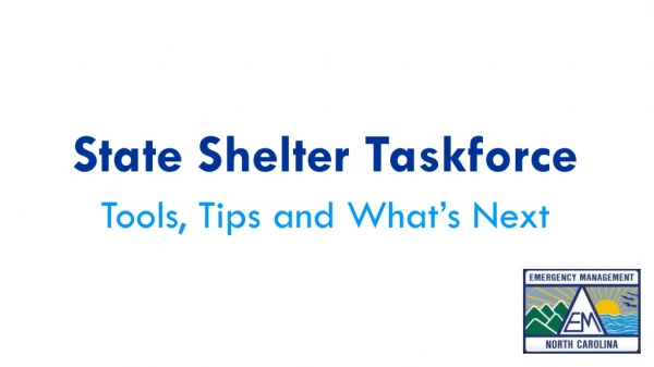 State Shelter Taskforce