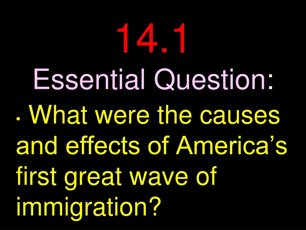 14 1 essential question