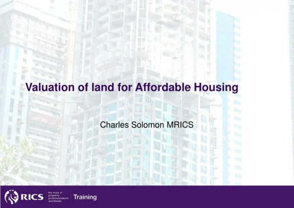 Valuation of land for Affordable Housing