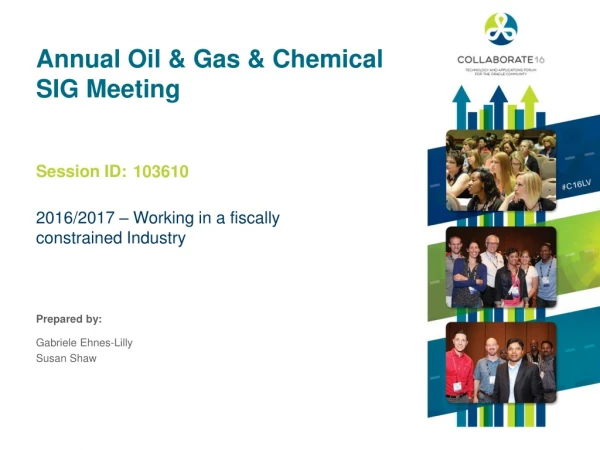 Annual Oil &amp; Gas &amp; Chemical SIG Meeting