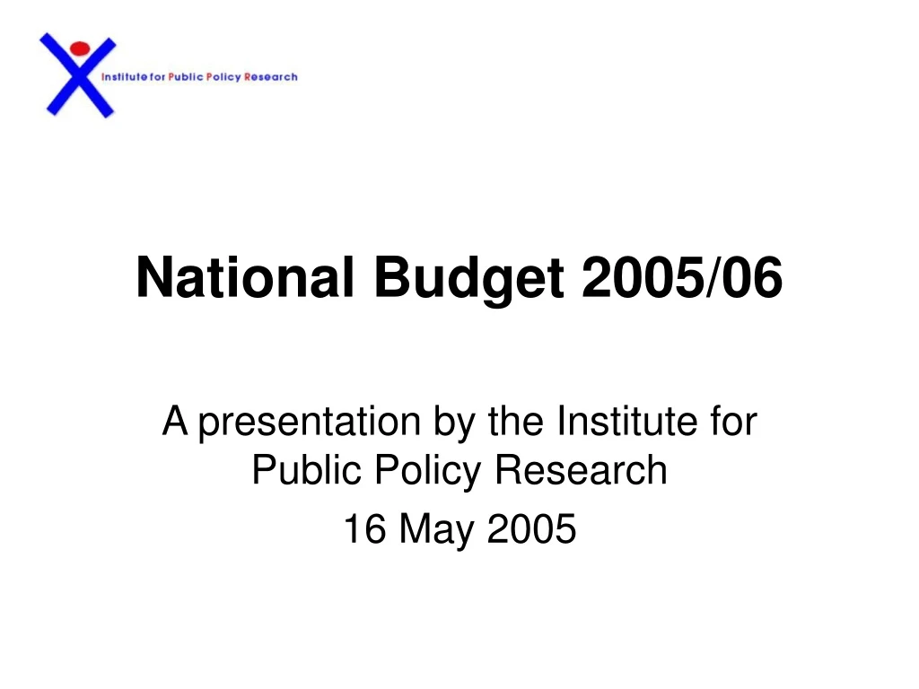 national budget 2005 06