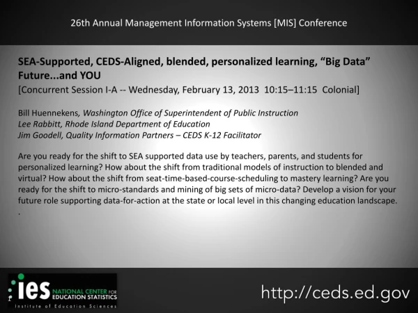 26th Annual Management Information Systems [MIS] Conference