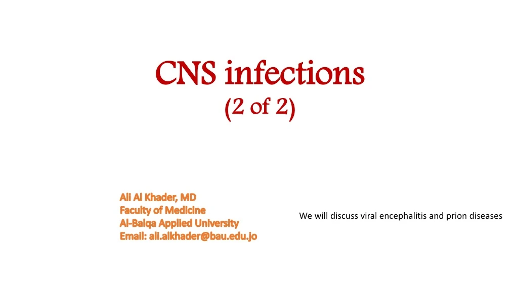 cns infections 2 of 2