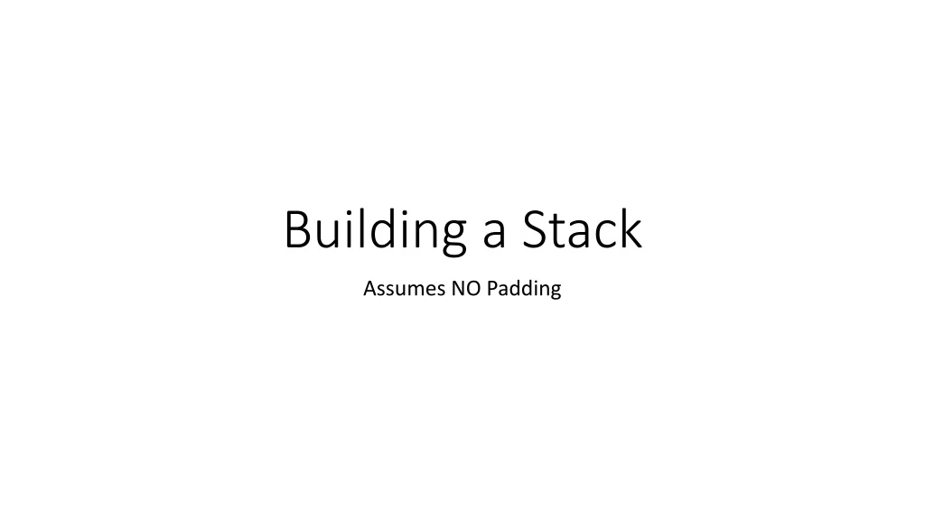 building a stack