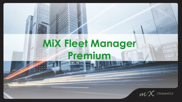 MiX Fleet Manager Premium