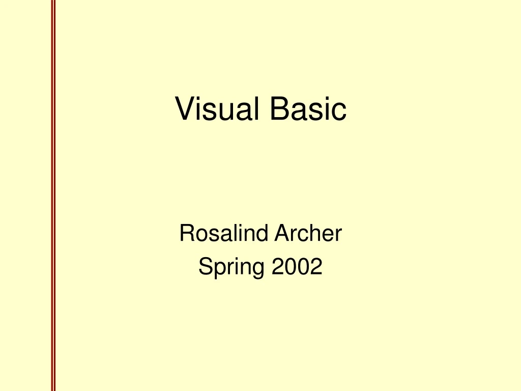 visual basic