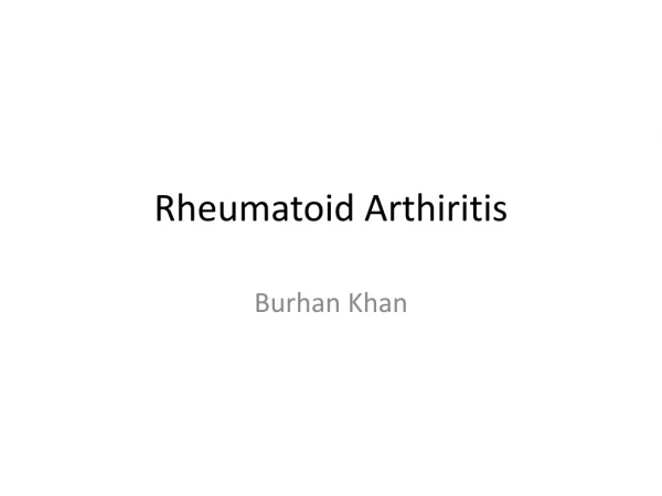 Rheumatoid Arthiritis