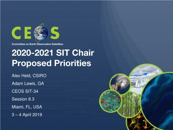 2020-2021 SIT Chair Proposed Priorities