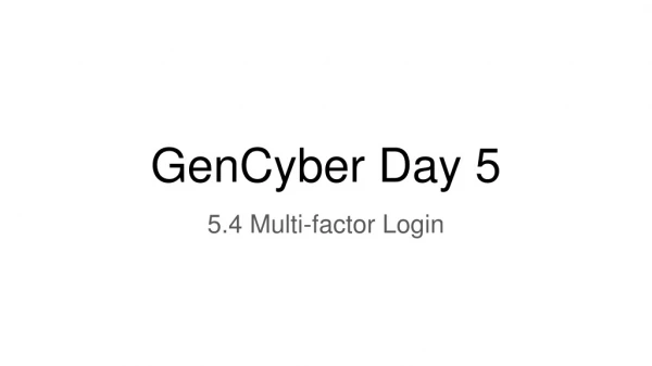 GenCyber Day 5