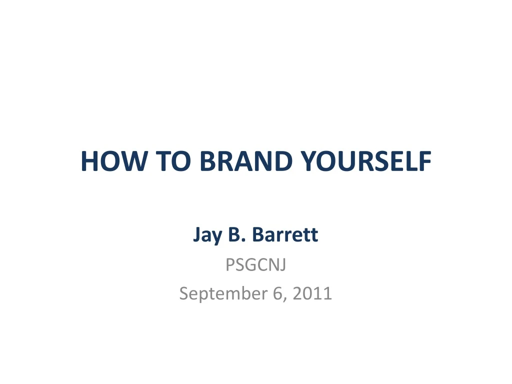 how to brand yourself