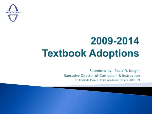 2009-2014 Textbook Adoptions