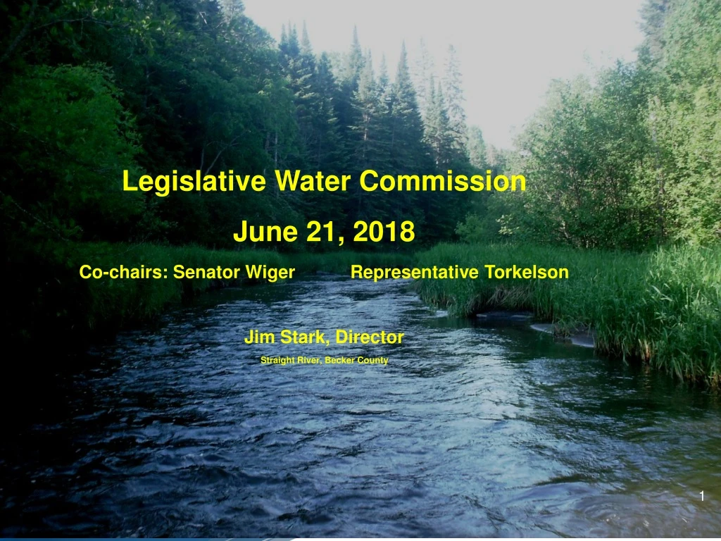 legislative water commission june 21 2018