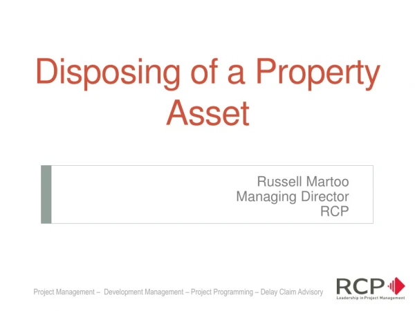 Disposing of a Property Asset