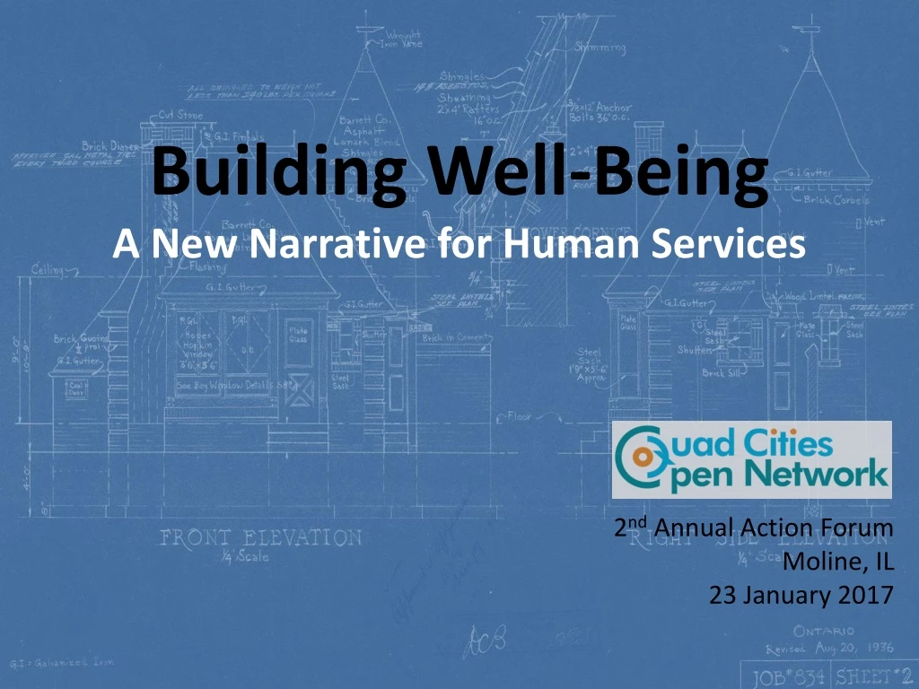 building well being a new narrative for human services