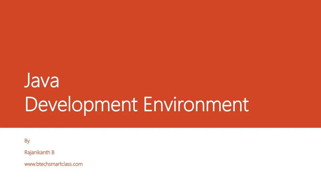 java development environment