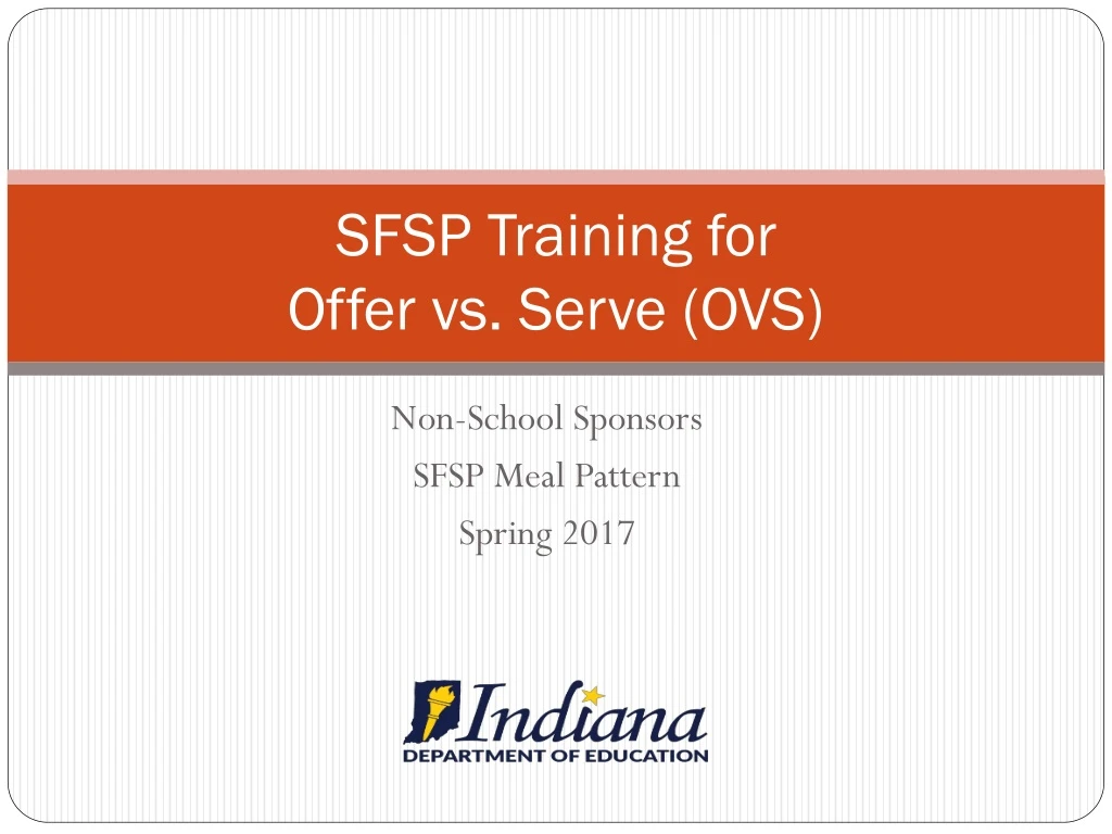 sfsp training for offer vs serve ovs