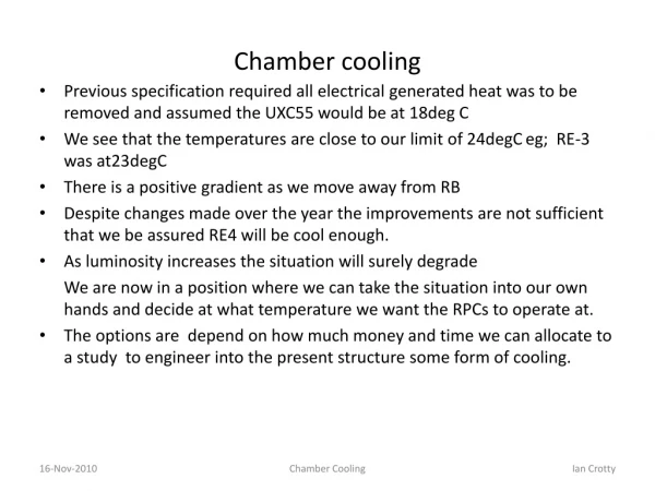 Chamber cooling