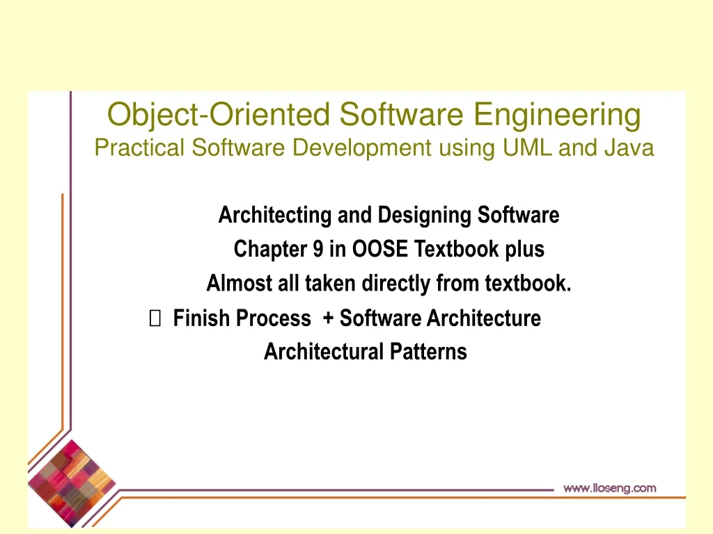 object oriented software engineering practical