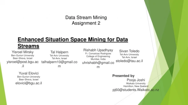 Enhanced Situation Space Mining for Data Streams