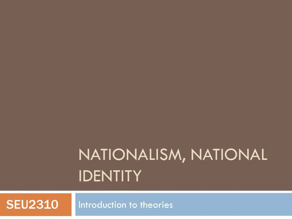 nationalism national identity