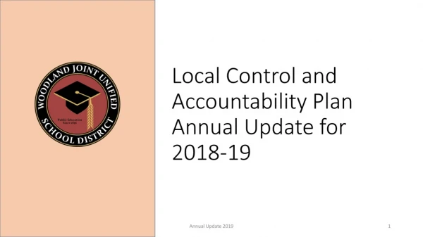Local Control and Accountability Plan Annual Update for 2018-19