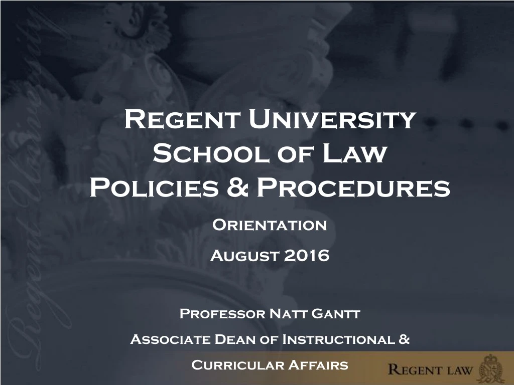 regent university school of law policies