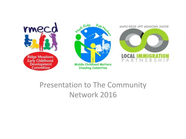 Presentation to The Community Network 2016