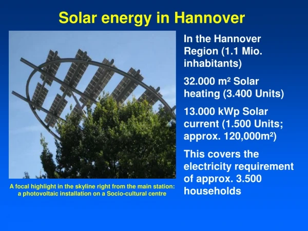 Solar energy in Hannover
