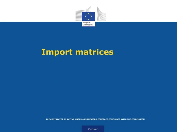 Import matrices