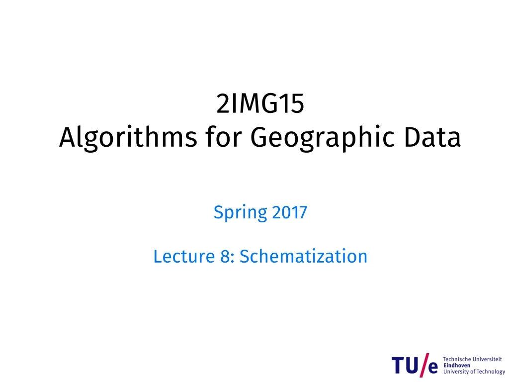 2img15 algorithms for geographic data