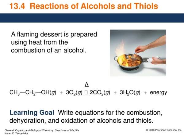 13.4 Reactions of Alcohols and Thiols