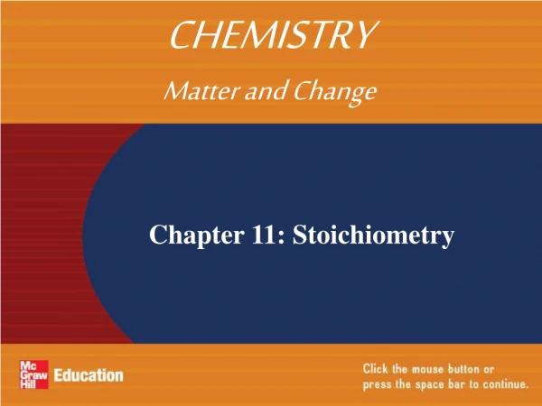Chapter 11: Stoichiometry