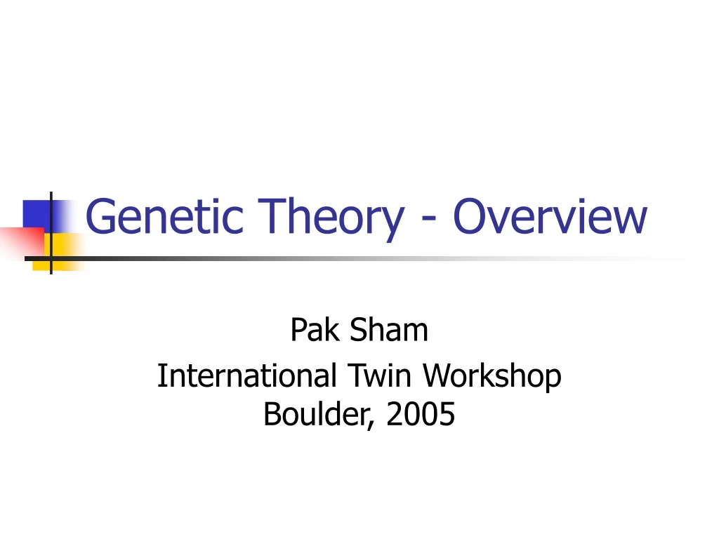 genetic theory overview