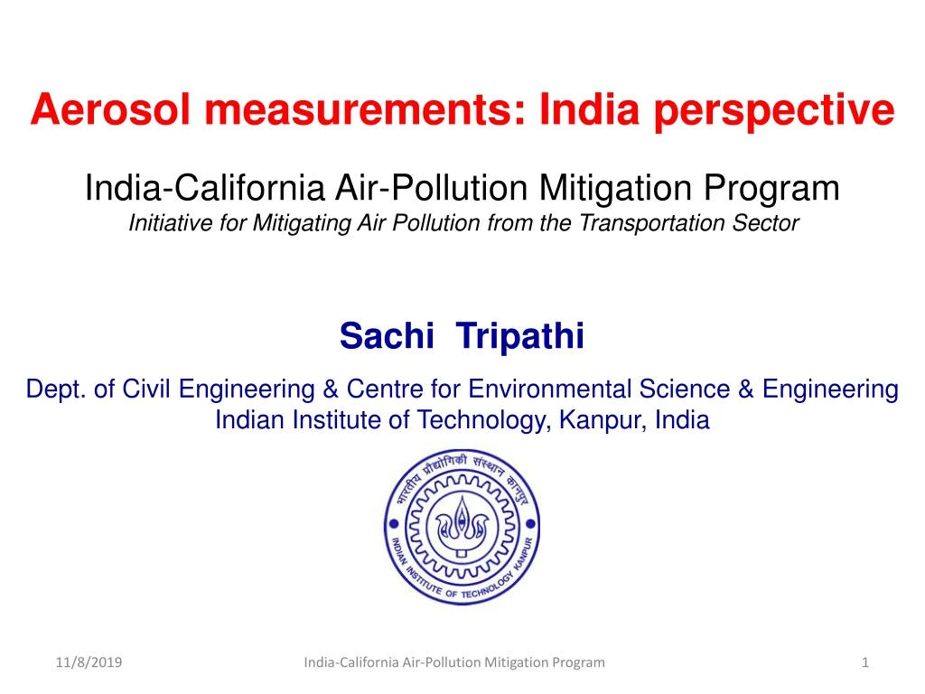 aerosol measurements india perspective india