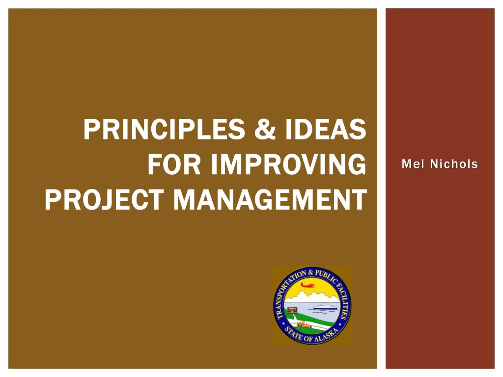 principles ideas for improving project management
