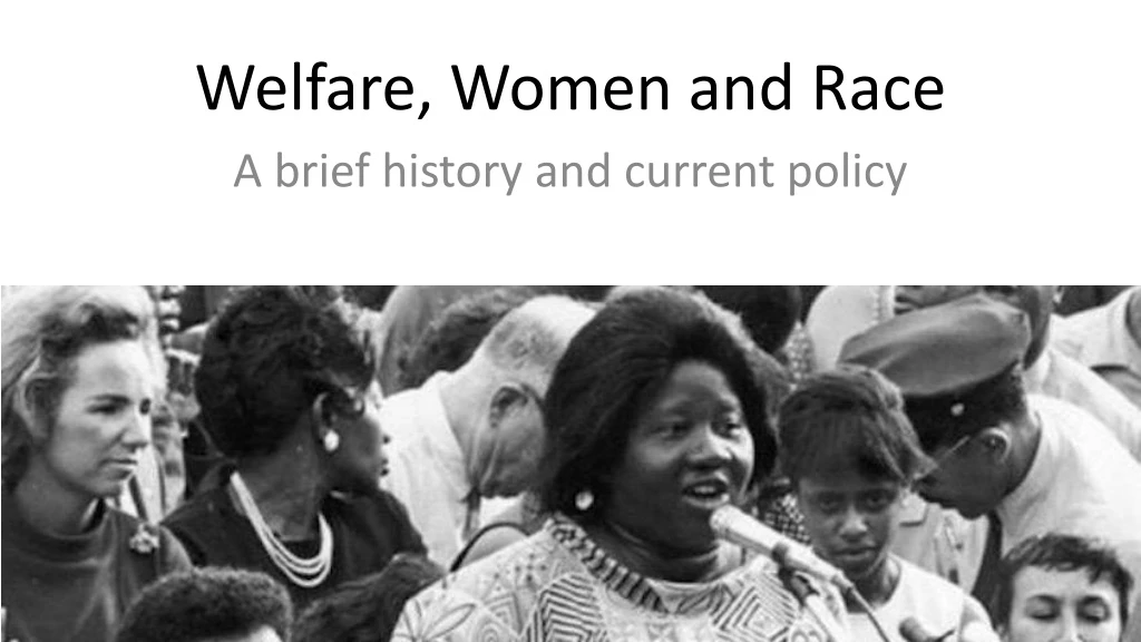 welfare women and race