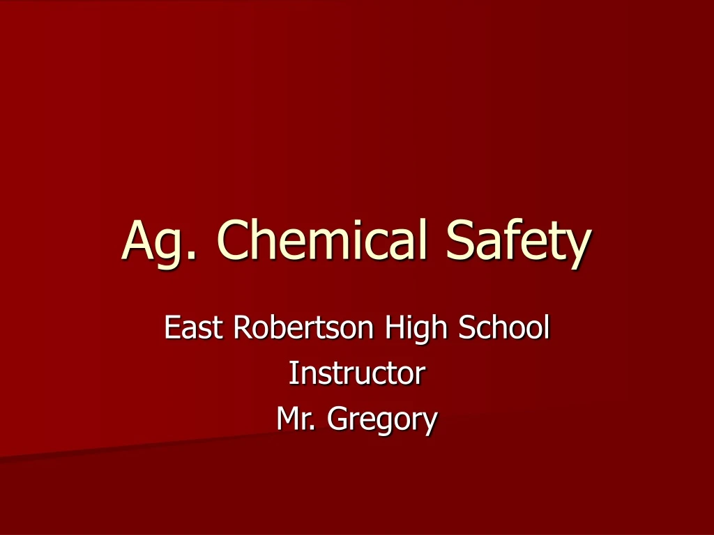 ag chemical safety